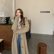 바나나X 여성 꽈배기 롱가디건 DSWA-159