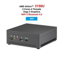 AMD-라이젠 R5 4500U R7 2700U 3750H 미니 PC 베가 그래픽 포함 4K UHD Nvme SSD 스크탑 게임용 컴퓨터, 04 8G RAM 512G SSD_02 AU, 01 AN1 Athlon 3150U