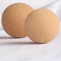 짐볼 보수볼 토닝볼 하프 토구 땅콩 2pcs 천연 코르크 마사지 볼 근막 코르크 ballmuscle 마사지 긴장 릴리프 허리 통증 근육 트리거 포인트 마사지 피트니스, 14.27