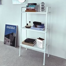 로얄다이아 철제 인테리어 와이드 틈새 사다리 선반 수납 장식장, 와이드 3단 철제선반 - 화이트