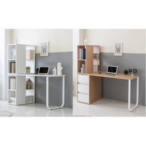 부장실 사장실 책꽂이넓은 철제 넓은 책상 공부테이블, 화이트