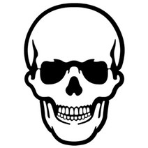 윈지커머스_221102 [WINZI_몰] 알림스티커 해골스티커 자동차문구 자동차문구스티커, MA SKULL 해골 스티커 낱개 1개, 레드 _JMOC