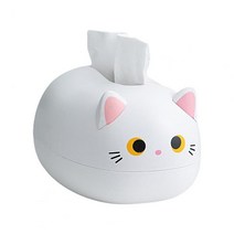 귀여운 티슈케이스 신기한 재밌는 소품 차량용 귀여운 티슈 케이스 상자 플라스틱 데스크탑 펌핑 보관 냅킨, 한개옵션1, 01 WHITE