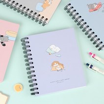쓰임&끌림 이리눕개 일러스트노트 사각스프링노트 심플노트, 본상품선택
