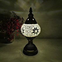 뱅커스램프 엔틱 스탠드 터키어 모자이크 테이블 램프 빈티지 아트 데코 수제 드 메사 유리 로맨틱 침대 조, 01 S6_03 AU plug