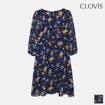 클라비스 프릴 핀턱 꽃 원피스 CVOW92401M