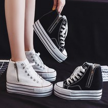 캔버스화 9.5cm 하이 로우 2가지 디자인 키높이 스니커즈 운동화 하이탑 스탠딩화 봄 여름 가을컨버스신발