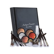 Mineral Makeup Set/Kit 17 Piece - Loose Powder Minerals COMPLETE SET 2 Shades Foundation Setting Vei, Dark Warm Dark