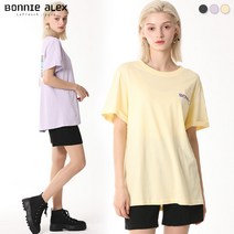 보니알렉스 보니알렉스 백프린팅 뒷트임 반팔 티셔츠