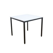 다가구 프래그마 책상 80 x 80 cm, 상판(아이보리) + 프레임(블랙)