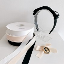 리본 공예 머리핀재료 헤어핀만들기 부자재 재료 diy 기본3, 블랙