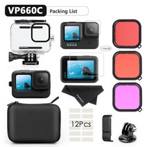 고프로호환하우징 방수케이스Vamson-GoPro Hero 11 10 9 액세서리 방수 케이스 다이빙 하우징 수중 박스, 04 VP660C