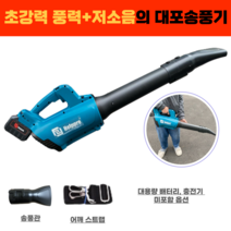 무선 낙엽 엔진 충전 산업용 대포 미니 송풍기 블로워 에어 청소기 눈치우는기계, 송풍기+대용량배터리, 1개