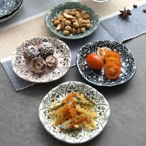 오반자이 로코코 접시 12cm 일본 그릇 식기, 로코코 접시 12cm[크림샌드]