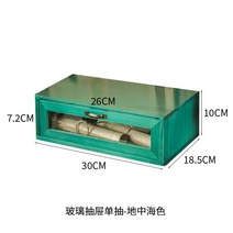 북유럽 엔틱 원목 다완 찻장 그릇장 다기 수납장 찻잔 진열장 다도, 유리서랍장1문그린