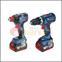 BOSCH 오마켓 충전파워콤보1 세트 GD 18V-200C/GSB18V-60C (18V )-6.0Ah-2pack 충전드릴.드라이버 전동공구