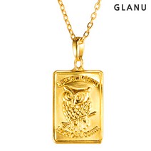 그래누 순금 부엉이 사각 코인 한돈 목걸이 (3.75g)