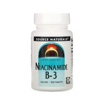 Source Naturals 나이아신 아마이드 b 3 100mg 250정