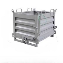 지게차 폐기물 보관함 박스 적재함 철제 작업장, 상세 페이지 참고, 1000x800x800 그레이