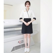 데스크유니폼 원무과 뷰티샵 피부과 관리사 작업복