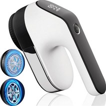 Vi메이do 보풀제거기 전기식 무선타입 USB 충전식 LCD 디스플레이 배터리 잔량 표시, 대체 날 한 장, 하얀색