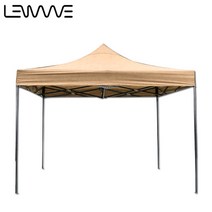 런웨이브 캐노피 방수 천막지붕 + 프레임 세트 2 x 2 m, 베이지, 1세트