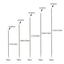 비즈공예바늘 비즈바늘 구슬바늘 30PCS 스테인레스 스틸 구슬 바늘 스레딩 문자열 Tambour쥬얼리 팔찌 목걸이 만들기 핀 DIY, [05]