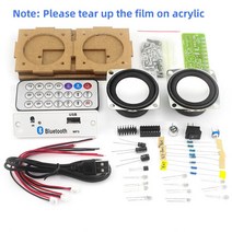 스피커 pc 사운드 블루투스 게이밍 DIY 호환 키트 전자 납땜 프로젝트 연습 용접 조립 설명서 포함 2x3W, [01] Black