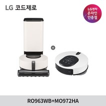 LG전자 코드제로 R9 올인원타워 로봇청소기 + M9 물걸레 로봇청소기 세트 RO963WB + MO972HA