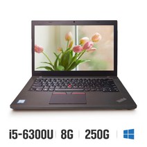 레노버 Thinkpad T460 6세대 인강용 사무용 노트북 윈10, WIN10, 16gb, 500gb, 코어i5, 블랙