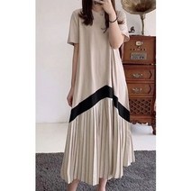 케익 리버 브이 플리츠 롱원피스 243