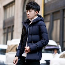 남성 슬림 숏패딩 겨울 코튼 후드 패딩 블랙프라이데이