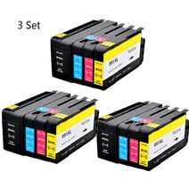 호환 hp 950xl 951xl hp950 잉크 카트리지 950 951 officejet pro 8600 8610 8615 8620 8630 8625 8660 8680 프린터, 3bk 3c 3년 3분