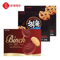 롯데제과 칙촉180gX2개+빈츠204gX1개, 180g, 1세트