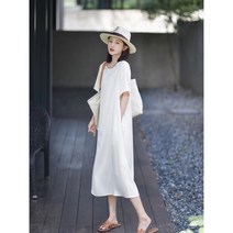 SEYI 5부 소매 여름 화이트 원피스