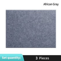 조립식방음부스 3pcs 사각형 스튜디오 방음 벽 패널 음향 패널 침실 방음 처리 침실 액세서리 자체 접착, 아프리카 회색, 8mm 중간 밀도