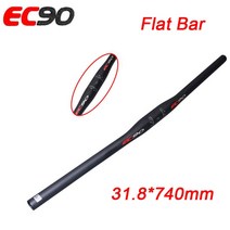 ec90 풀 카본 mtb 핸들바 25.4mm 31.8mm 자전거 탄소섬유 660 760mm, 09 Flat 31.8-740mm