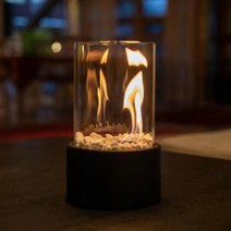 감성에탄올난로 불멍 캠핑 실내용 스토브 램프 알코올, 감성에탄올난로_블랙_식물성에탄올1L