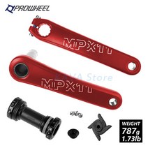 자전거부품 자전거 기어 크랭크 PROWHEEL MPX11 MTB GXP 크랭크 170mm 산악 자전거 셋 브래킷 시마노 SRAM, 05 Red 170mm With BB