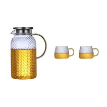 내열유리티포트 티팟 직화 유리주전자, 1600ml+2포트
