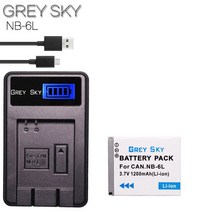 2pcs NB-6L 배터리 + 캐논 IXUS 310 SX240 SX275 SX510 HS 95 200 105 210 300 S90, 04 charger and 1battery