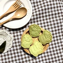 수제 쿠키 말차 단단 공룡 악어 틱톡 생일 6월 1일 선물 간식 무첨가 414365, 꽃으로 차를 마시며 밤을 새우다_한 조각