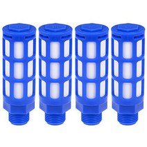 uxcell Plastic Pneumatic Muffler Exhaust Air Line Silencer 1/2 PT Blue 4pcs, 1