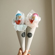화이트데이 킨더조이 사탕 꽃다발 만들기 캡 포장 케이스 3개 졸업식 어린이집 유치원 입학식, 킨더조이 포장 케이스 플라스틱 3개