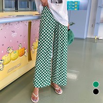 [나크21] 유니크한 쿨링 체크 밴딩팬츠 NK32-P-6