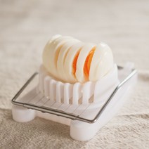 삶은 슬라이서 분리기 계란 썰기 에그 달걀 절단기 커터기 틀, 화이트, 1개
