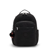 Kipling 여성용 서울 15인치 노트북 백팩 내구성이 뛰어나고 넉넉한 패딩 어깨끈 가방 블랙 토널 여성용 서울 15인치 노트북 백팩 내구성이 뛰어나고 넉넉한 패딩 어깨, True Black