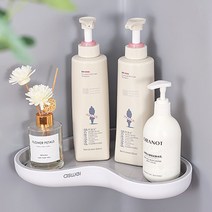 미란다 무타공 욕실 하트 코너선반, 그레이