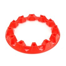 바퀴 ATV 휠 트림 허브 보호 장식 림 캡 범용 차량 모든 지형 플라스틱 커버 10 인치 타이어에 적합 2 개, 레드