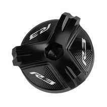 야마하 yzf r1 r3 r6 yzfr1 1998-2020 yzfr3 2015-2021 yzfr6 yzfr6s 2006-2021 오토바이 cnc 엔진 오일 필러 캡 플러그 커버, R3 블랙, 1개